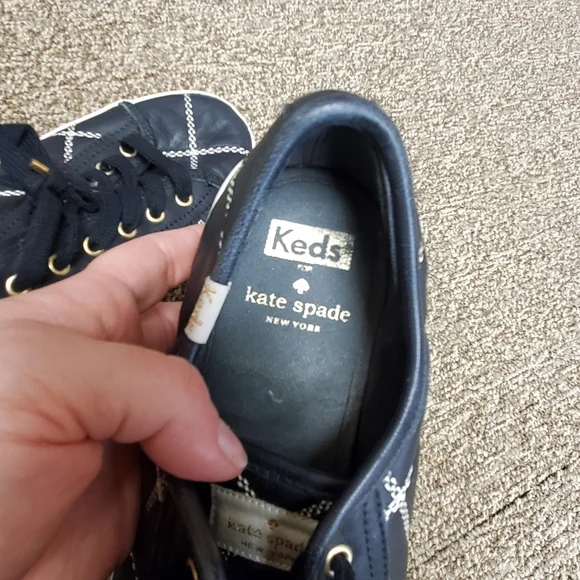 Lot of 2 Kate Spade for Keds quilted lace up sneakers size 8 US - Picture 7 of 8